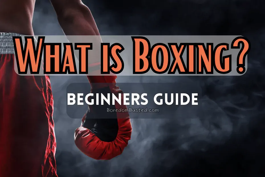 what is boxing beginners guide, featured image, man with red boxing glove standing